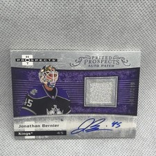 2007-08 Prized Hot Prospects JONATHAN BERNIER Rookie auto patch /399!