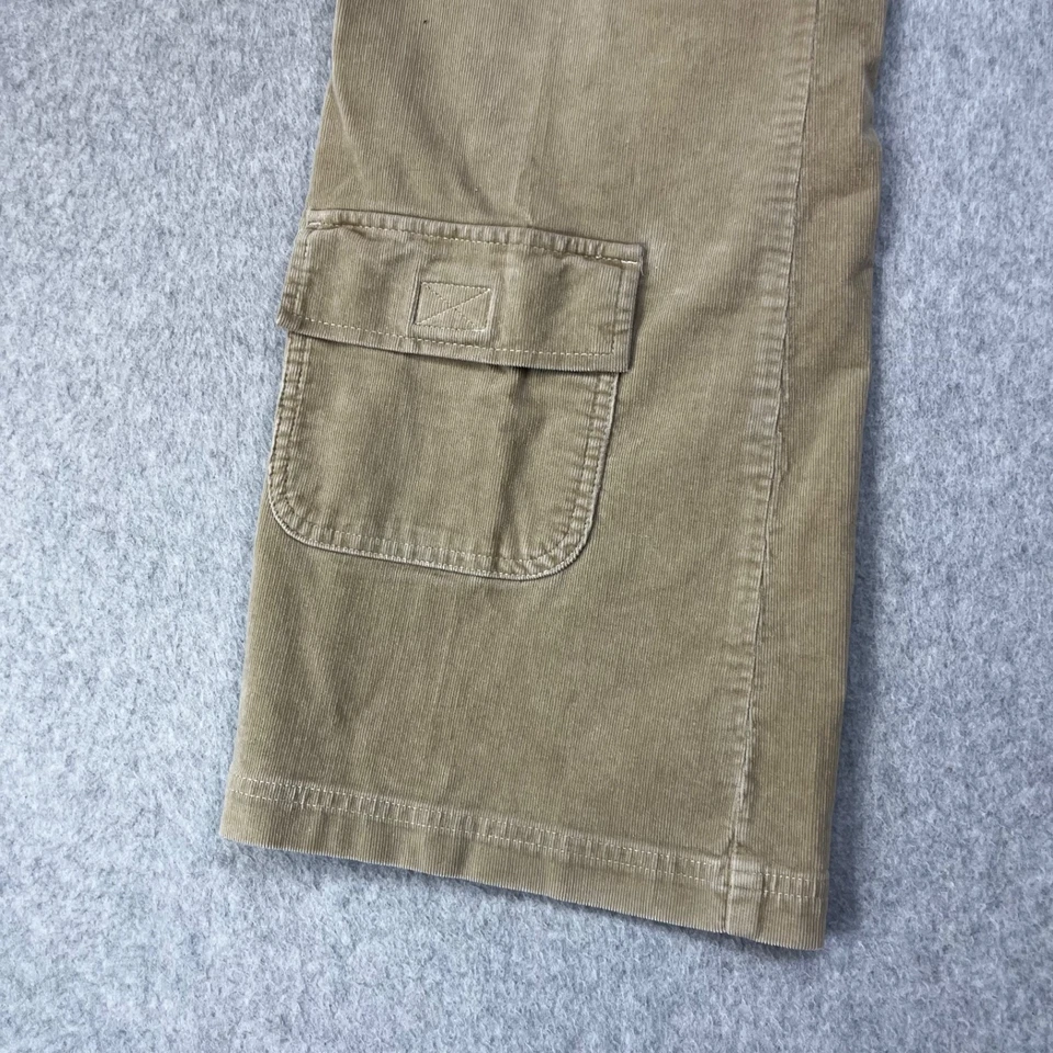 Old Navy Stretch Cargo Pants Womens Size 16 Beige Corduroy Pockets Adjustable - Image 4 of 4