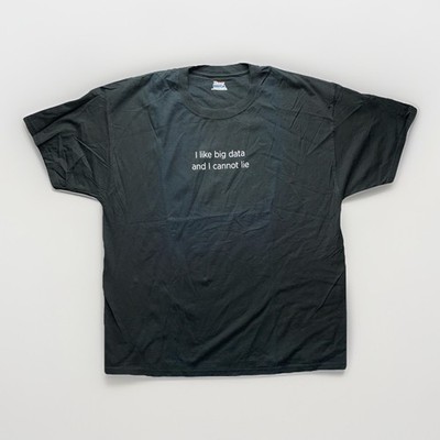 Splunk Men s XL Black Graphic T-Shirt Big Data Tech Programmer Coding Meme Tee