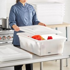 Vigor 26 x 18 x 9 White Polyethylene Food Sto...