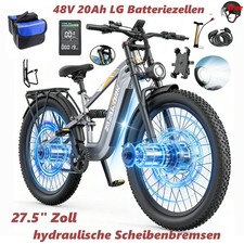 2000W Dual Motor ebike 27.5" Zoll E-Mountainbike 48V 20Ah Elektrofahrrad …