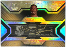 2007-08 UD Black Dual Ticket Autographs Gold Mike Conley Jr/Rudy Gay Auto RC 1/5