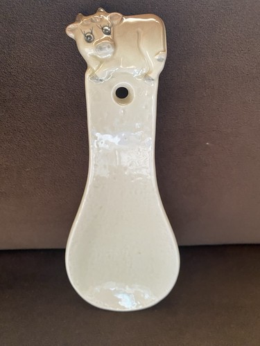 Vtg Otagiri Brown Cow Spoonrest Ceramic Japan 