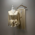 Silk Maison Pajama Top And Pant Set Size Small. Frosty Color. NWT