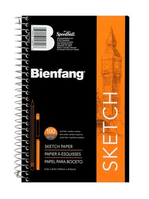 Bienfang Sketch Pad 5.5x8.5 Inch, 100 Sheets of 5-1/2 by 8-1/2-Inch, White 