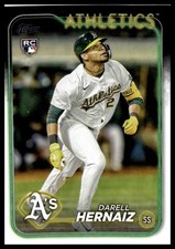 2024 Topps Update Series BASE LOT OF 11 CARDS DARELL HERNAIZ ATHLETICS #US132 RC