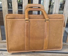 Coach Bag "Embassy Briefcase," Vintage 90s, Brown Full-grain Leather