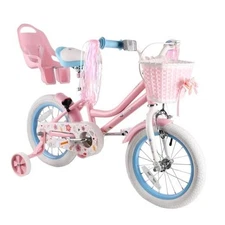  Daisy Kids Bike for Girls Ages 2-9 Years, 12 Pink 12 Inch With Training Wheels