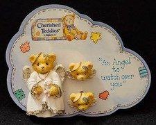 Cherished Teddies An Angel To Watch Over You Lapel Pin and Earring Set 176273