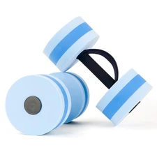 UNAOIWN Water Weights for Pool Exercise 2Pcs Dark and Light Blue