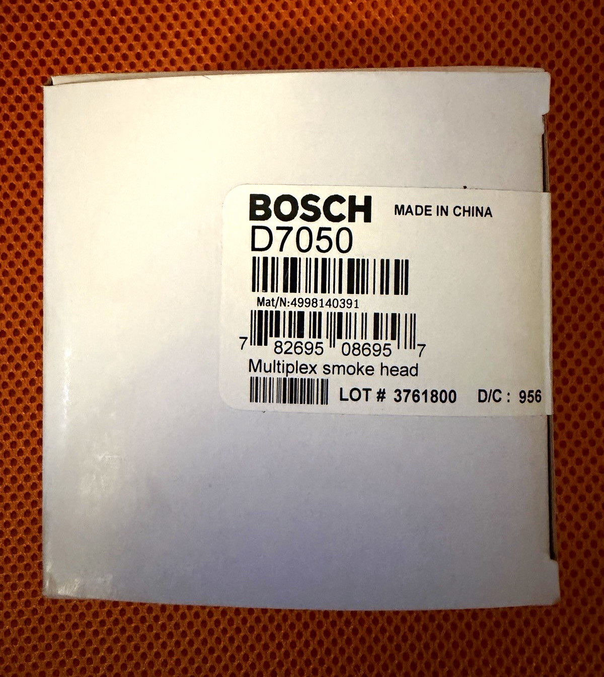 Bosch D7050 Multiplex Smoke Head, MPN D7050