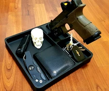EDC Tray & Organizer / Handgun and Other Items (Dimension 9' x 9' x 1 and 3/16)