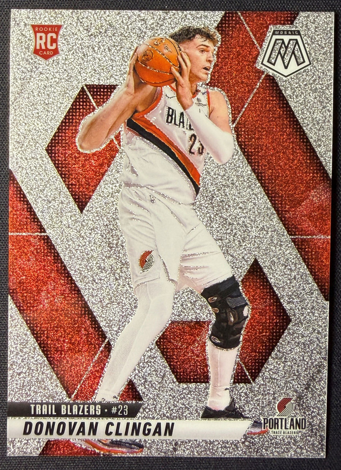 Donovan Clingan 2024-25 Panini Mosaic SSP Case Hit Glitter RC Blazers #246