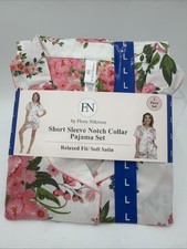FN by Flora Nikrooz 2 Piece Pajama Set Womens -Large Pink Floral RN149600