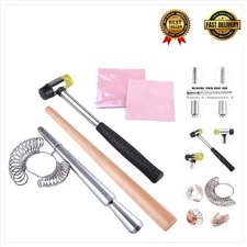 Professional Jewelry Maker's Kit: Ring Mandrel, Sizer, and Polishing Cloths