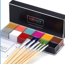 CCbeauty Professional 12 Colors Face Body Paint Kit Oil Non Toxic High Pigment