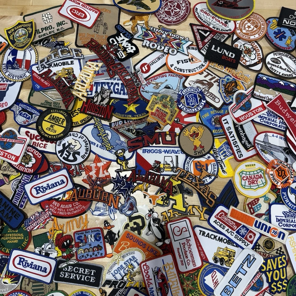 Lot of 100 Vintage Sew & Iron On Patches Random Mix Fashion Badges, DIY - Image 4 of 4