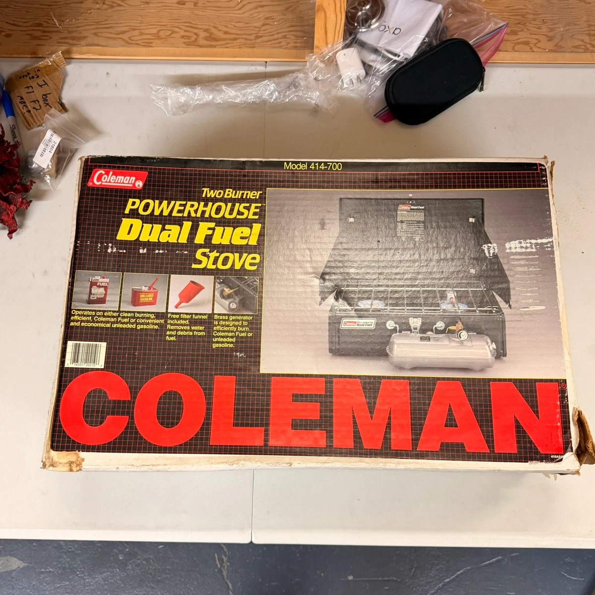 Powerhouse Dual Fuel Two Burner Coleman Stove Model 414-700 A867f