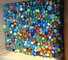 Half gallon vintage jar lamp full of vintage marbles, free economy U.S. shipping — photo 9