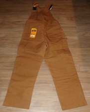 CARHARTT Brown Medium Regular Loose Fit Firm Duck Insulated Bib Overall OR4393-M
