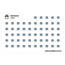 Mid Length Shorts Stickers – Stylish Planner Decals for Daily Organization
