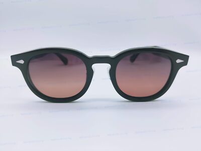 MOSCOT LEMTOSH Black Frame Red Gradient Lense Sun Glasses w/ Metal Nose Pad 49mm