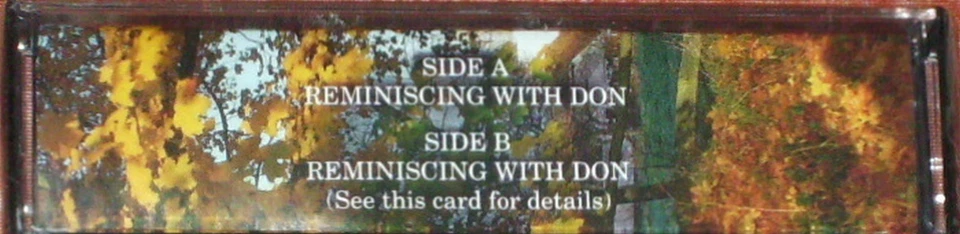 DON WILLIAMS COUNTRY CLASSICS REMINISCING WITH DON CASSETTE 2 RDC92572 NEWSEALED - Image 2 of 3