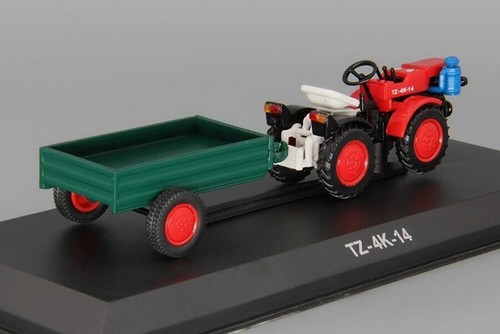 TZ-4K-14 Mini Tractor Farm With Trailer Vehicle 1970 Year 1:43 Scale HACHETTE - 第 3/12 張圖片