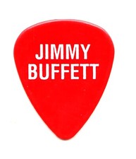 Vintage Jimmy Buffett Single-Sided Red Tour Guitar Pick