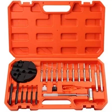 23-Piece Punch Set and Hammer with Bench Block Ideal for Maintenanceh for Mai...