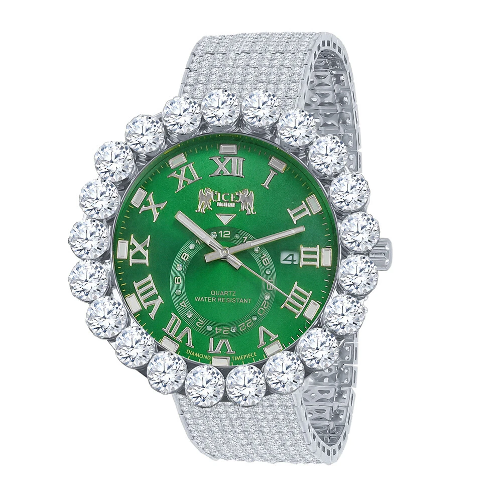 Green diamond watch sale