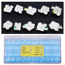 Elegan Dental Orthodontic Ceramic Brackets Clear Aesthetic Braces MBT 022 345