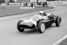 Stirling Moss wheel of a Cooper BRM during practice Aintree Li - 1959 Old Photo