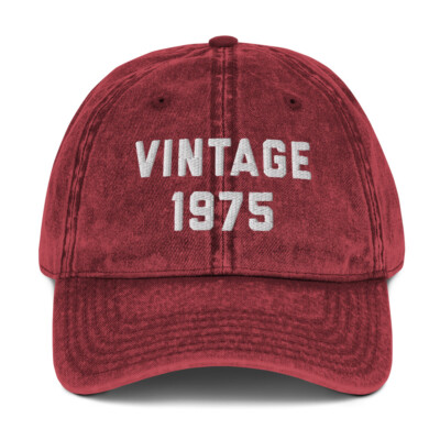 VINTAGE 1975 Cotton Twill Dad Hat Cap birthday classic gift present father's day