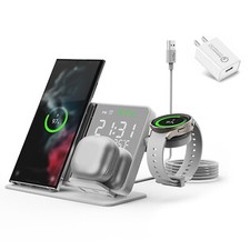 Caricabatteria wireless 3 in 1 orologio telefono caricatore dock parte per Samsung Galaxy Watch5