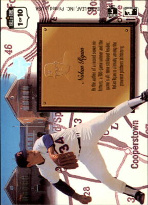 1993 Leaf Heading for the Hall #1 Nolan Ryan Texas Rangers - NM-MT