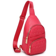 Small Crossbody Bag for Women Pu Leather Sling Purse Trendy Fanny Pack Chest ...