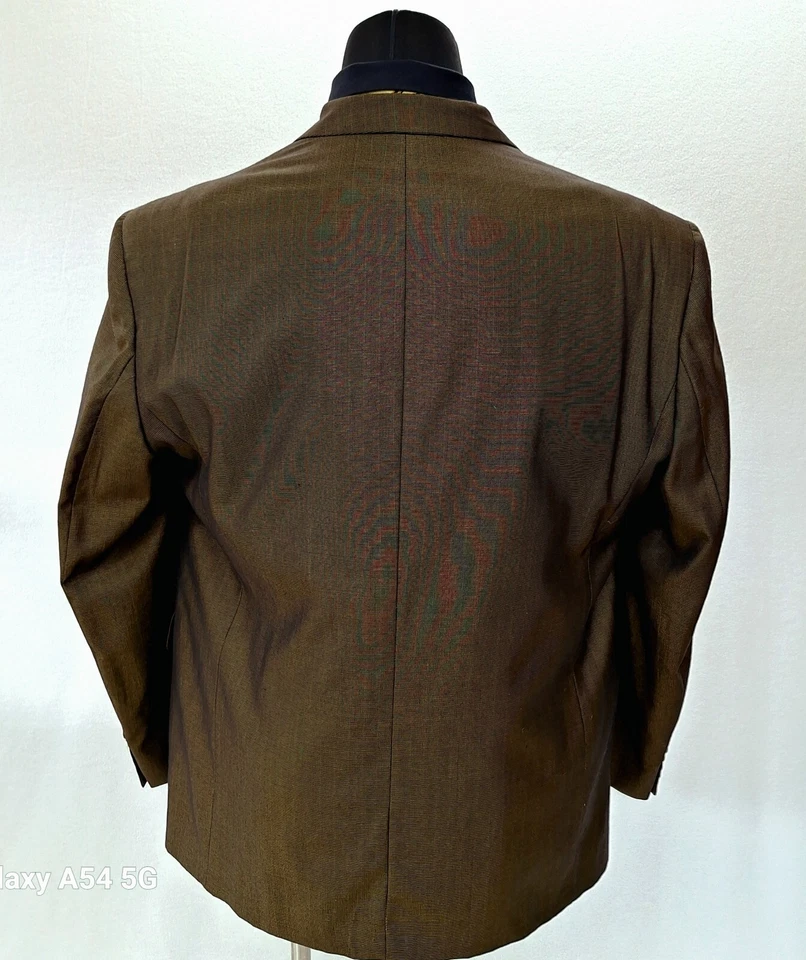 Belli Italian Handtailored Sharkskin 2 Pc Suit Black Gold New DS Vintage 1960s  - Image 4 of 4