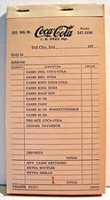 1970 Coca Cola Salesman Tell City Indiana Coke Unused Receipt Book Old Stock