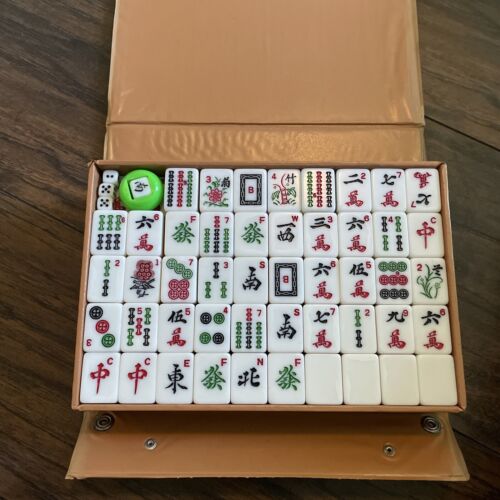 Vintage Mah Jong 148 Piece Set Rare Unused Chinese