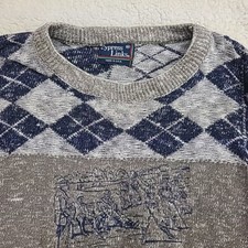 Cypress Links Sweater Mens 2XL Gray Embroidered Pullover Golf Graphic USA Made