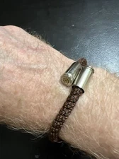 Bullet Paracord Bracelet Nickel 9mm Hornaday Bendable