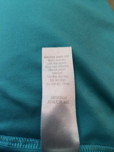 Athleta Horizon Tank Top Aqua Bra Racerback Tie Waist Reflective Women's Size S - Picture 11 of 11