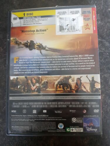 John Carter 2012 DVD Movie Widescreen Good Condition - Picture 2 of 2