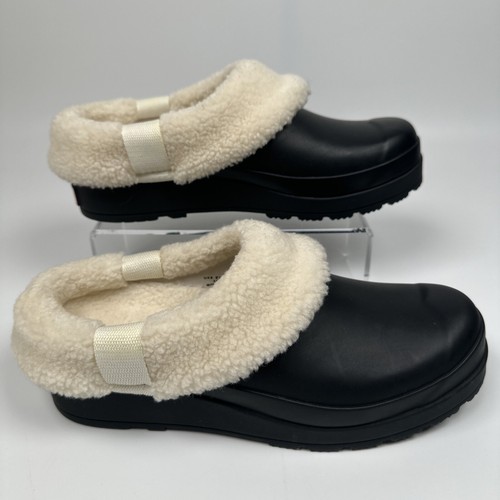 Hunter Play Women's Sherpa Insulated Slip-On Clog Black Cozy SIZE 8 (no box) - Picture 3 of 6