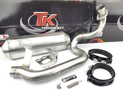 Edelstahl Auspuff Sport Turbo Kit Quad ATV Buggy PGO Bugracer 500 Auspuffanlage