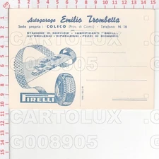 G8905 LECCO COLICO GARAGE TRUMPET SHELL PIRELLI VIDEO TIRES 1949