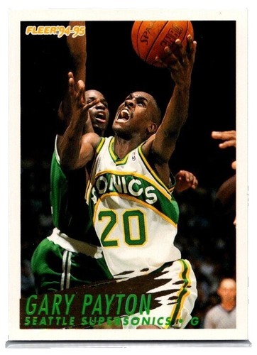 1995-96 Fleer Seattle Supersonics Basketball Card #255 Gary Payton