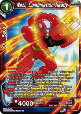 NM-Mint DBS:M Nezi, Combination Ready - BT17-023 - UC Ultimate Squad (BT17) DBS
