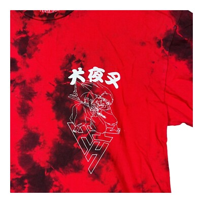 inushi Hypland x Inuyasha Crescent Red Tie Dye Men's Japanese Anime